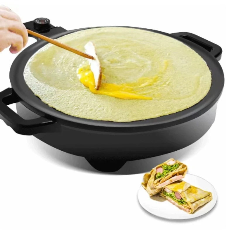 commercial-and-household-non-stick-electric-crepe-machine-adjustable-temperature-round-pancake-machine