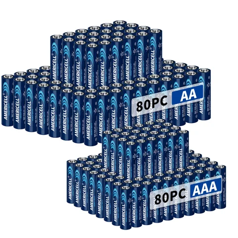 AMERICELL AA+AAA 160/80/40/8pcs Combination Battery, 1.5V Carbon Battery, Suitable For Keyboards, Clocks, Remote Controls