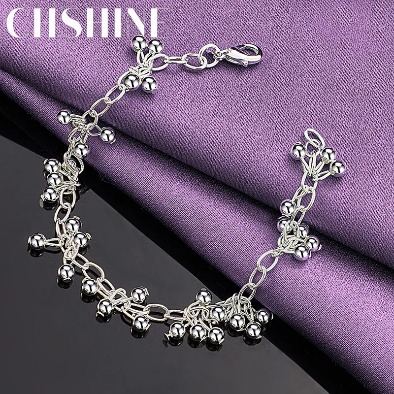 

CHSHINE 925 Sterling Silver Round Bead Bracelet for Women Wedding Party high quality Fashion Charm Jewelry Gifts Free Shipping