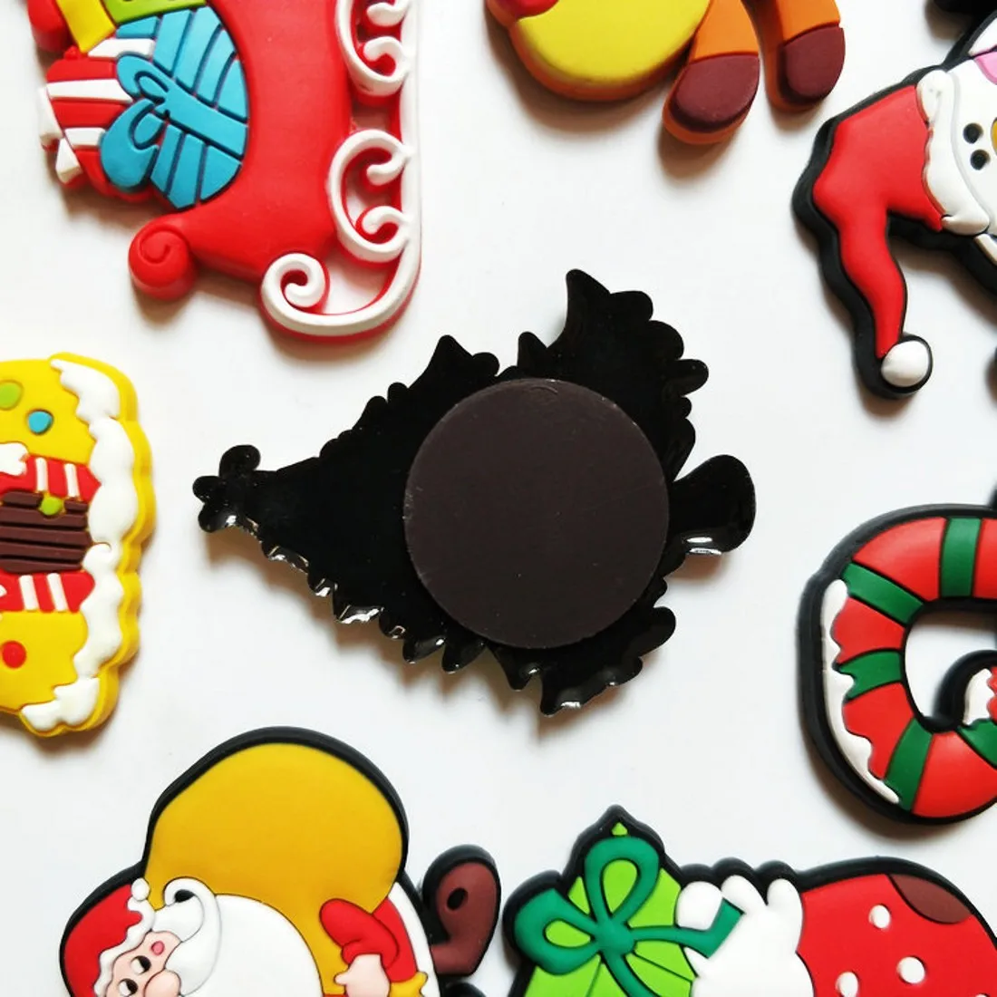 Lovely Cartoon Merry Christmas 5cm Small Size Kitchen PVC Refrigerator Magnetic New Year Celebration Home Stickers Decoration