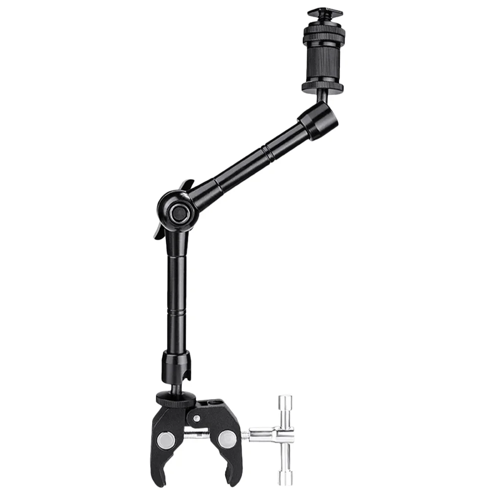 Cell Phone Stand 11-inch Hand Arm Combination Monitor Gimbal Bracket Desk Mobile Holder Car Clip Cellphone Black Mount