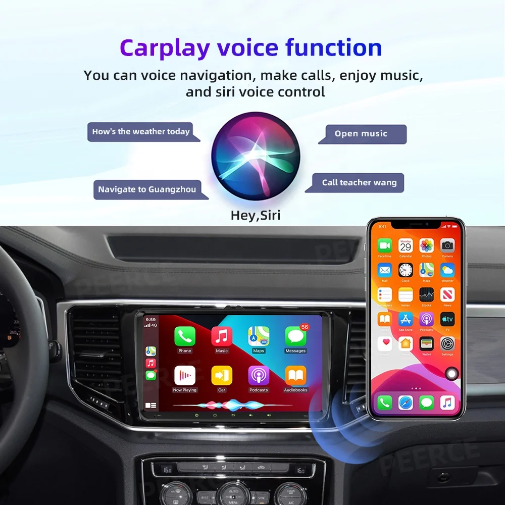 JYT 9inch 2+32G FM AM DSP RDS BT Steering Wheel Android auto Carplay Car Stereo Radio