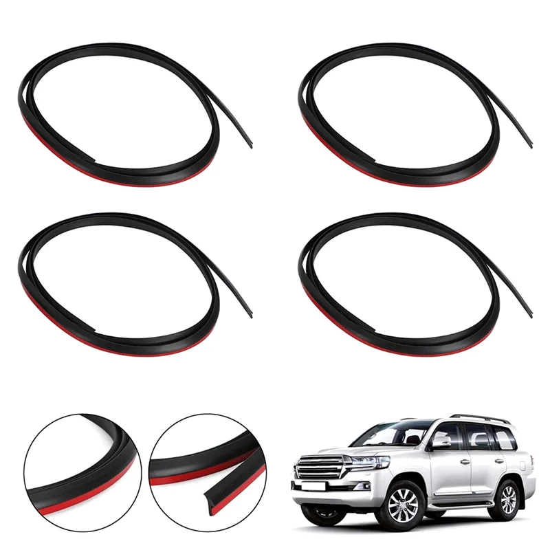 4Pcs Car Wheel Eyebrow Rubber Seal Kit 538516002001 / 53851 60020 01 for 80 Series FJ80