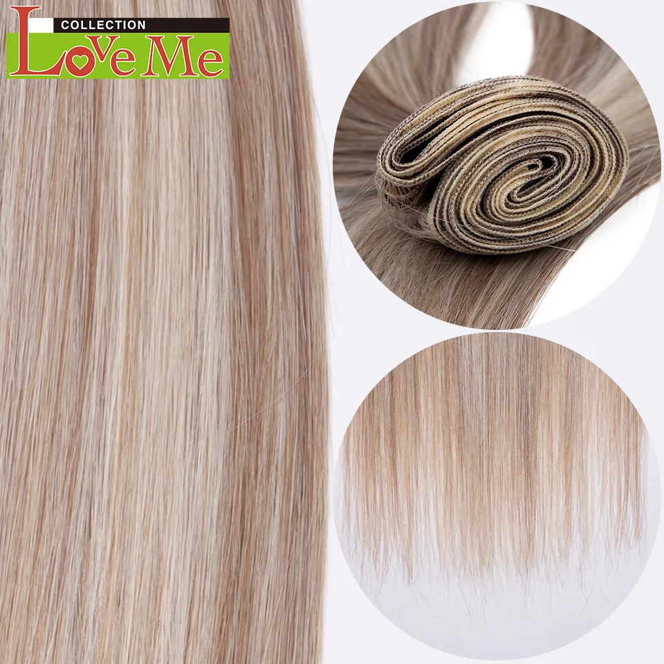 26 inch Yaki Straight Hair Extensions Salon Synthetic Hair Bundles High Temperature Fiber Ombre Blonde Fake Hair