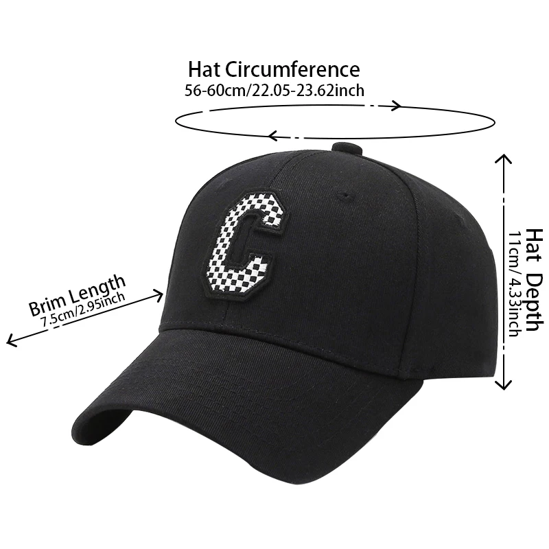 Baseball Hat Vintage Letter C Hat Golf Dad Hat Adjustable Original Classic Cotton Hat Non Construction Hat Men's and Women's