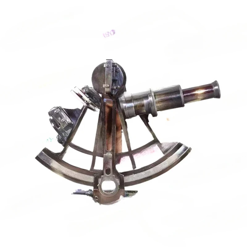 Vintage Solid Brass Sextant Nautical Marine Navigation Instrument Collectible Decoration Gift