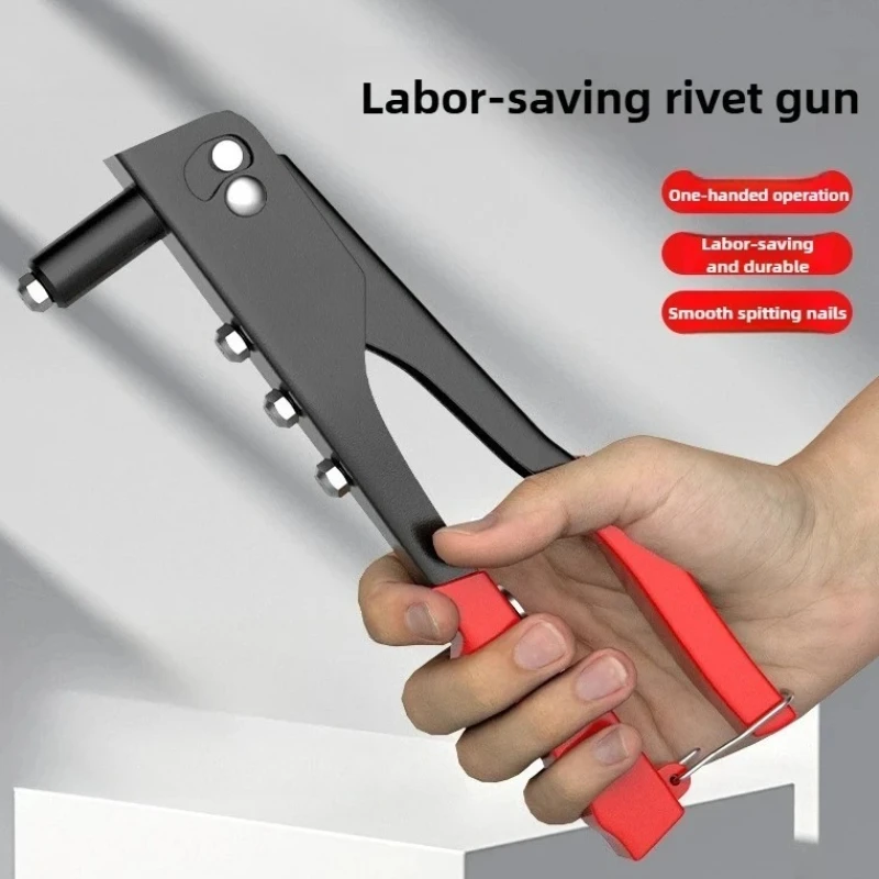 مع 100 قطعة من المسامير لقارب مقطورة الأثاث-مجموعة مسدس برشام البوب المهنية الثقيلة برشام بندقية اليد المبرشم أداة عدة #2