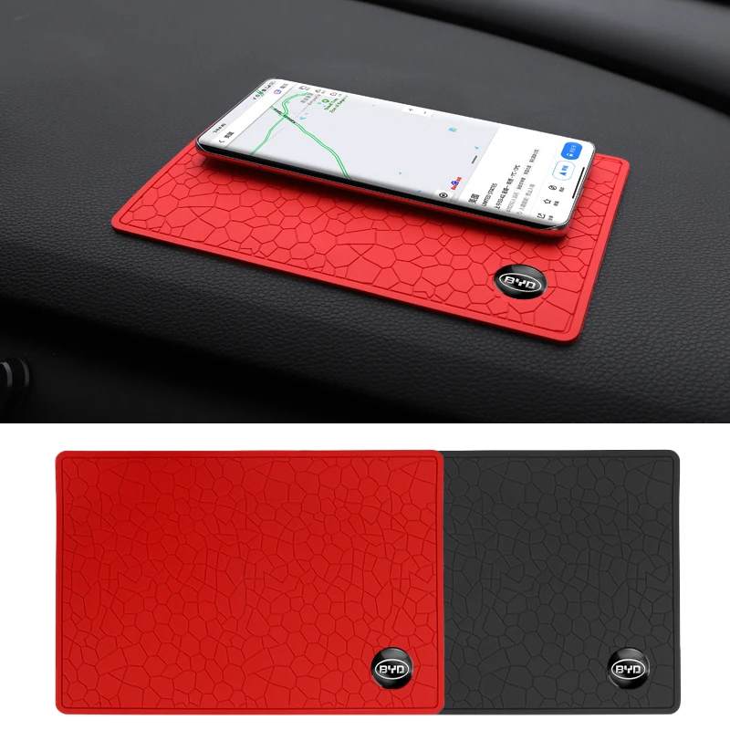 1個 車用アクセサリー シリカゲル滑り止めスマホホルダーマット BYD唐F3 E6 Atto3 元Plus ソングマックス F0 G3 I3 Ea1 Dmi 2din S7用