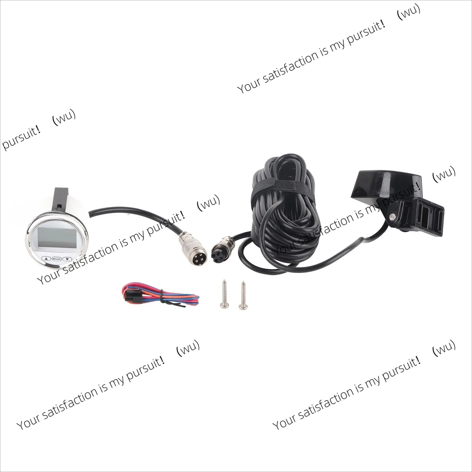 for Yachts Boats Marine Instruments Depth Transducer Depth Sounder Waterproof Dash Depth Finder Transducer with White Backlight