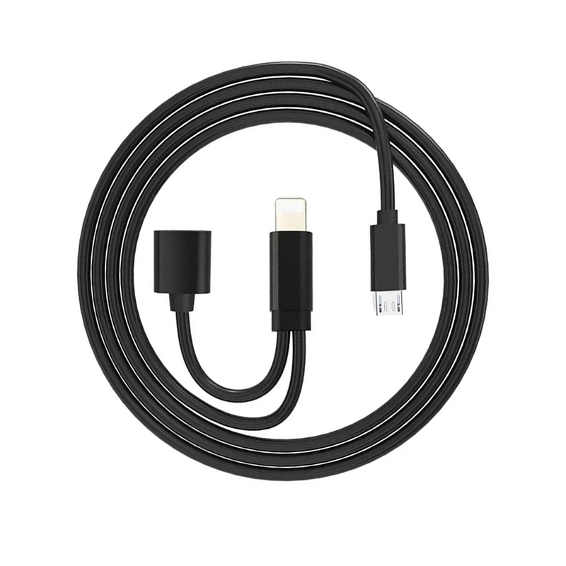 Cable OTG TC a Micro USB con cable de grabación de carga para iPhone 12 8 X Shure MV51/5/7/88 convertidor de micrófono tipo c
