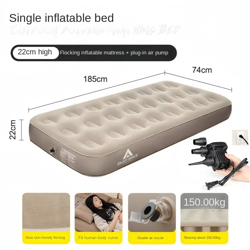 Portable Outdoor Tent Camping Self Inflating Bed, Travel Specific Sleeping Pad - Widened and Thickened Household Air Cushion Bed