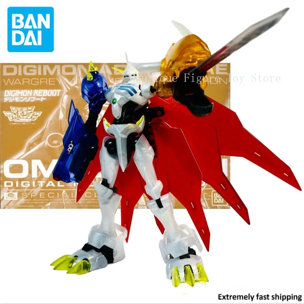 

In Stock Original Bandai LIMITED MODEL Digimon Adventure Omegamon Transparent Out of Print Assembly Action Figure Model Toy Gift