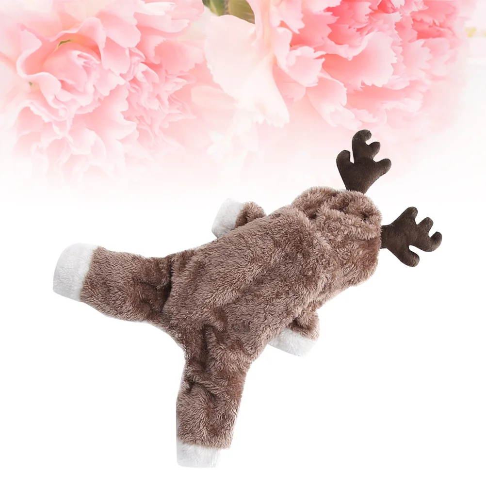 

Elk Design Pet Outfits Winter Sweatshirt Double Thickened Dog Clothes for Walking Jogging Comfortable Wear Size Xl