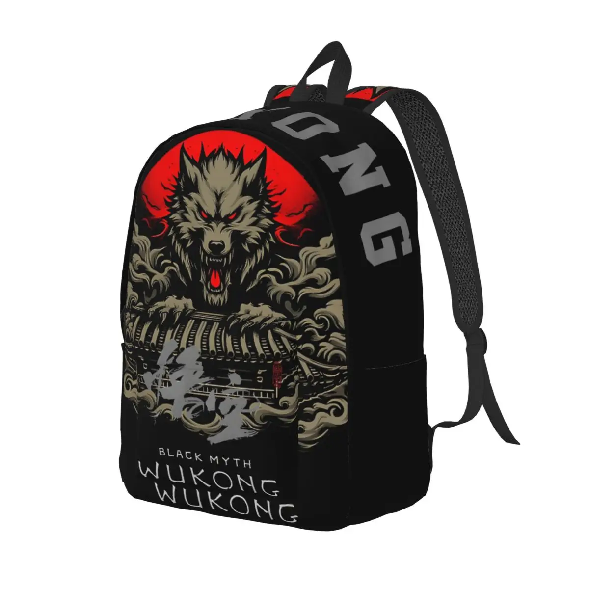 Gift GungFu Monkey Wukong Multi Compartment Handbag Black Myth Wukong Game Portable Girl Kid Daypack For Work