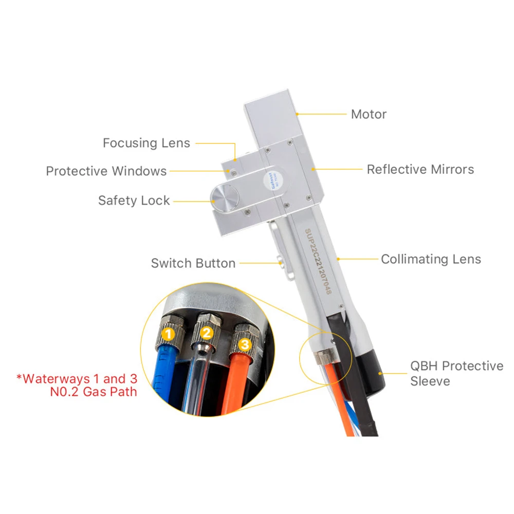 آلة تنظيف ألياف الليزر 1500 واط 3000 واط مصدر ليزر BWT SUP22C رأس تنظيف ليزر محمول للمهنيين في تنظيف المعادن #3