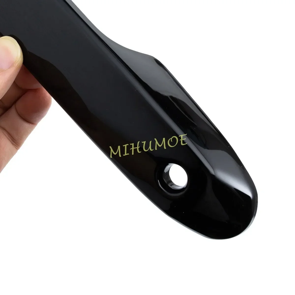 4x غطاء مقبض الباب الأسود اللامع الزخارف نمط لتويوتا جراند هايلاندر لكزس GX550 2024 2025 2026 #4