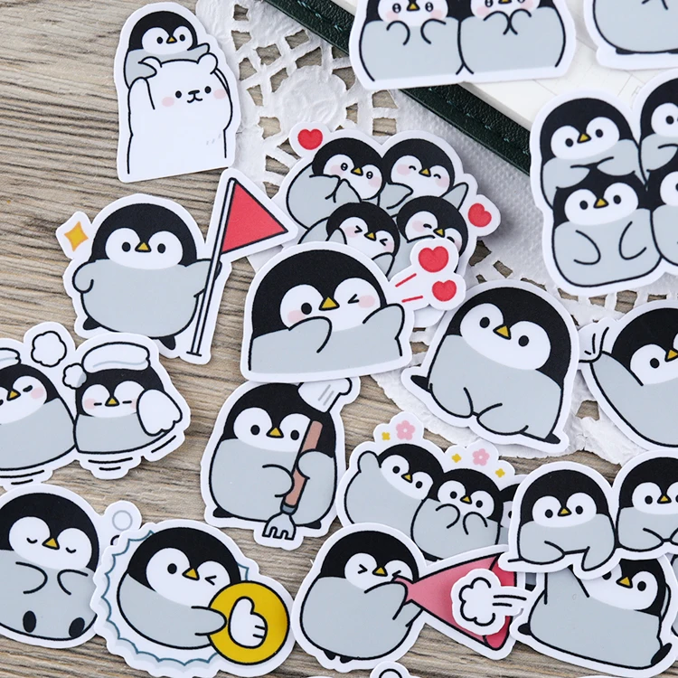 40PCS cute little penguin Stickers Crafts And Scrapbooking stickers book Student label Decorative sticker DIY Stationery