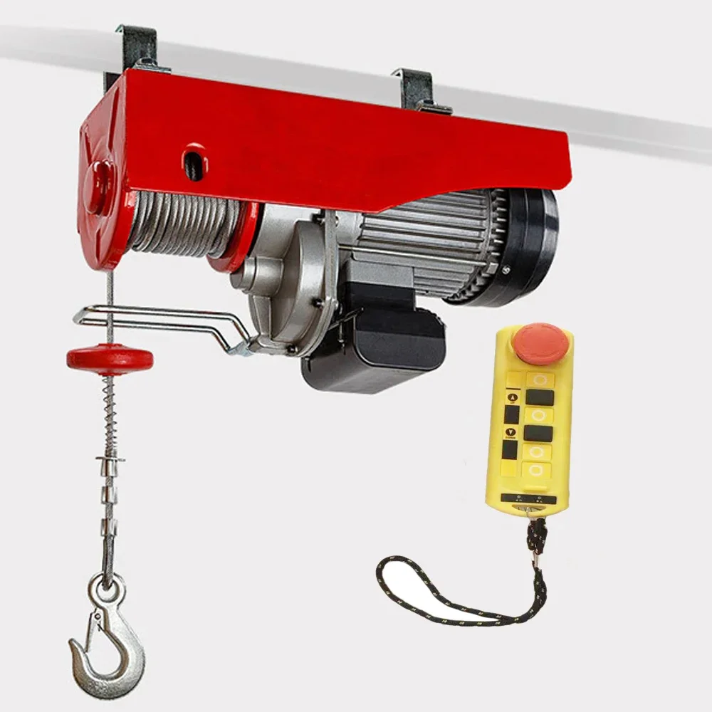 Pa type pa1000 500kg/1000kg 110v  220v 230v wireless remote control  mini micro wire rope electric hoist 100kg