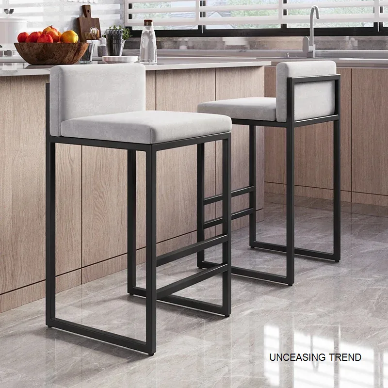 Kursi Bar emas mawar putih Eropa Coveres bangku dapur industri tinggi persegi Make Up furnitur Alto taburette Nordic