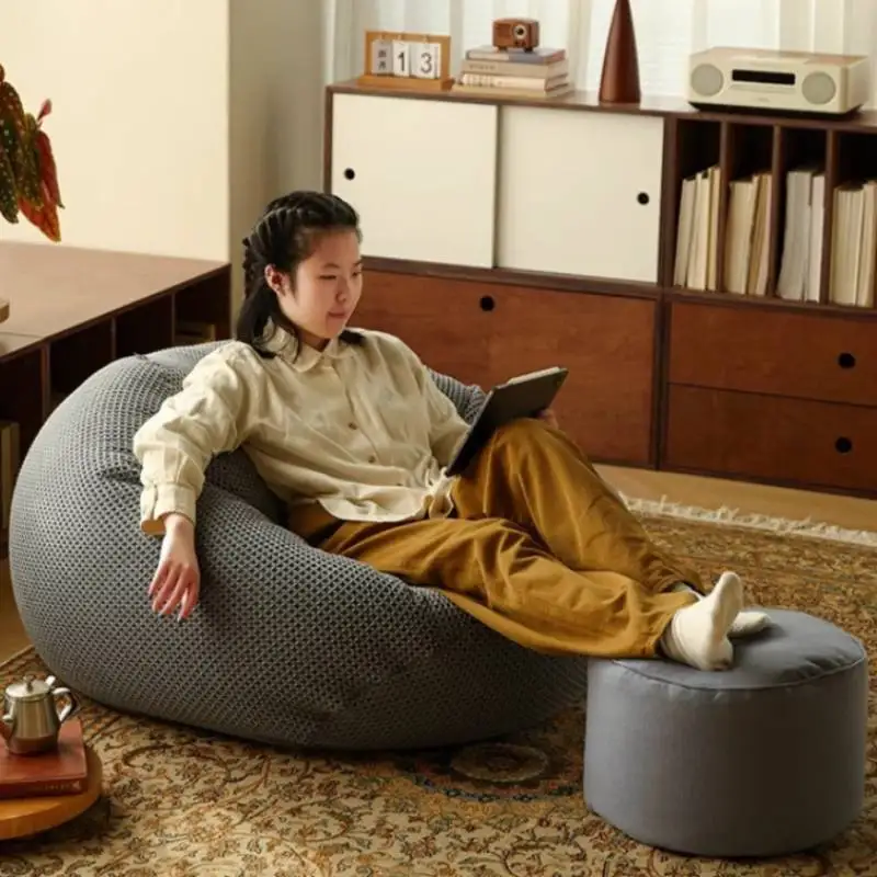 أرضية كبيرة للأطفال أريكة بنمط حقيبة الفول حشو الكبار كبير العظم مضغوط أريكة بنمط حقيبة الفول غرفة المعيشة موبليس Sitzsack أثاث المنزل #4