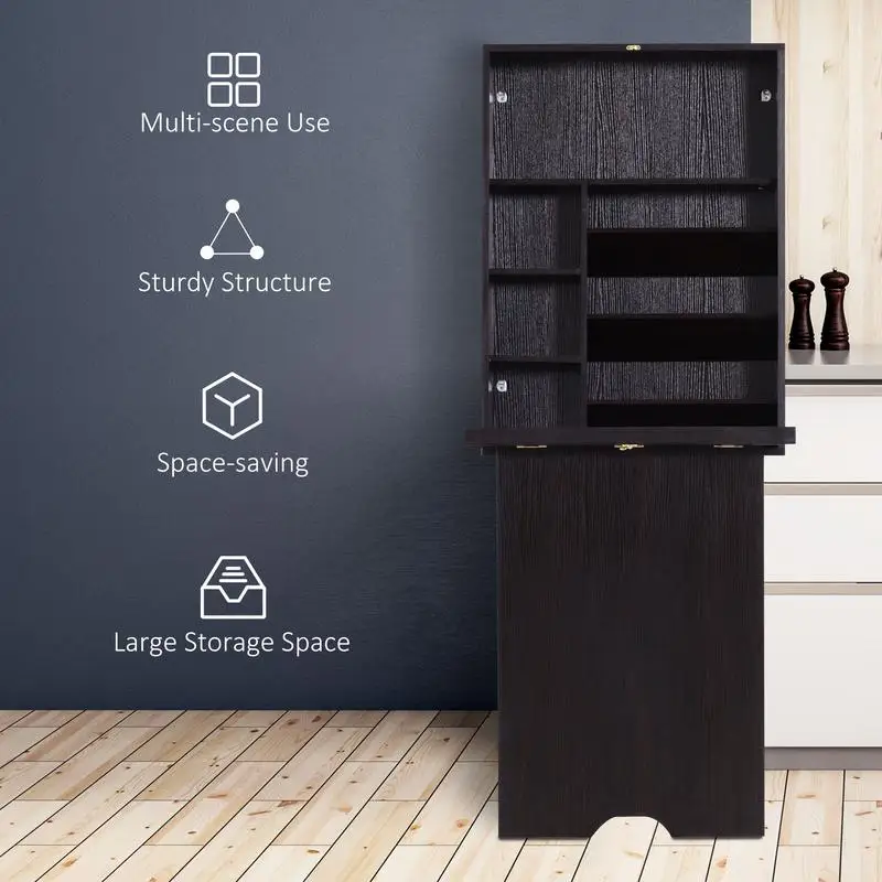 Scrivania convertibile pieghevole montata a parete, salvaspazio per scrivania galleggiante multifunzionale per l'home office