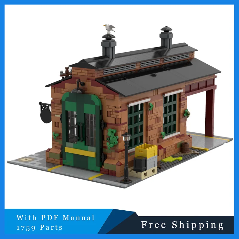 

1759 шт. MOC Building Brick Series Junk Shop Building Block Модель Развивающие сборные игрушки для мальчиков и девочек Рождественский подарок на день рождения
