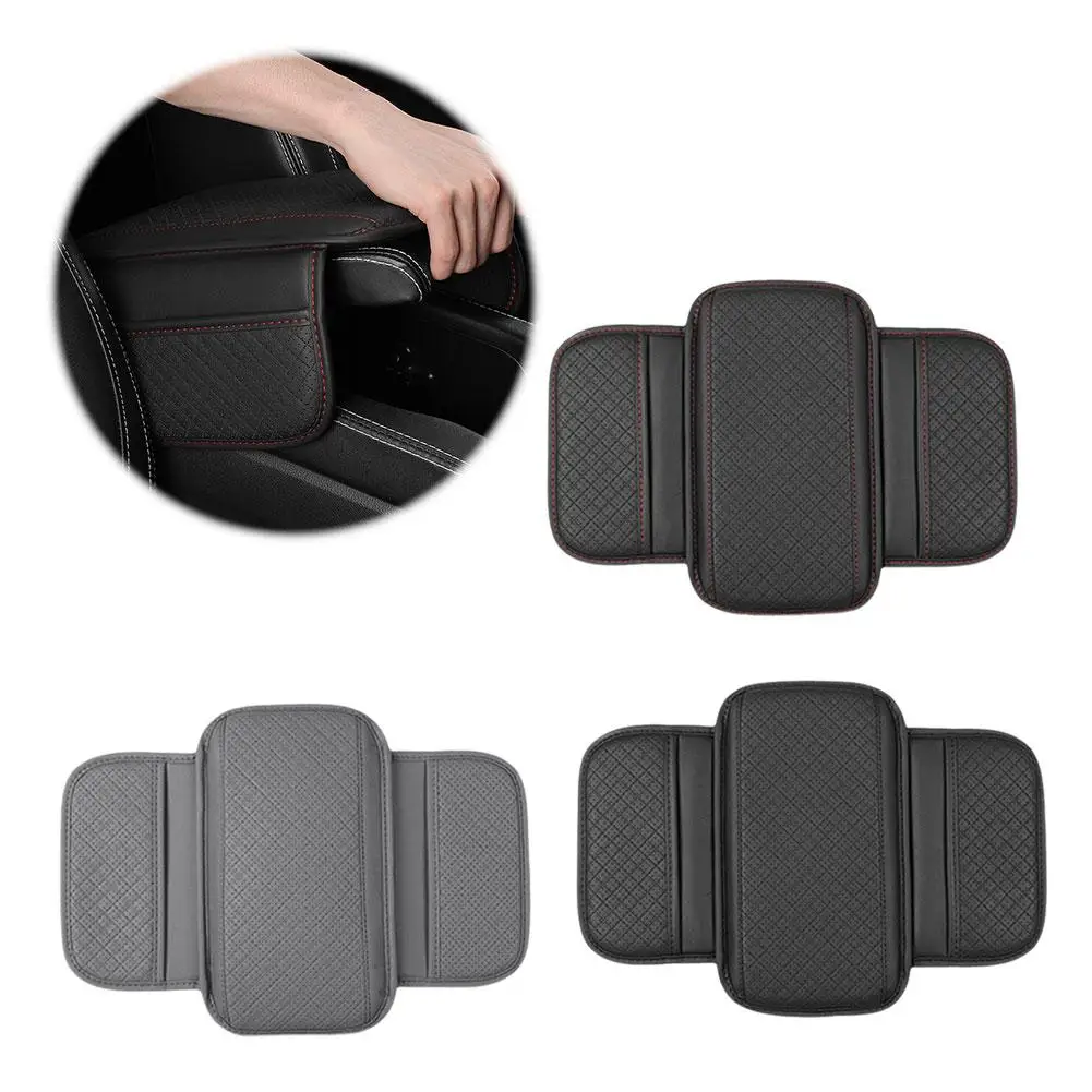 Universal Car Arm Rest Cushion Wear-Resistant Center Armrest Console Protection Pocket Pad Box With Cover Auto Storage I9O2