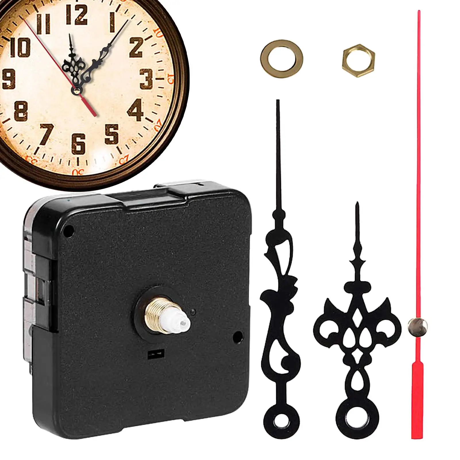 1pc Silent Wall Clock Mechanism Mute QuartzDIY Wall Clock Movement Machine Silver Hands Repair Kit Tool Replace Set Accessories
