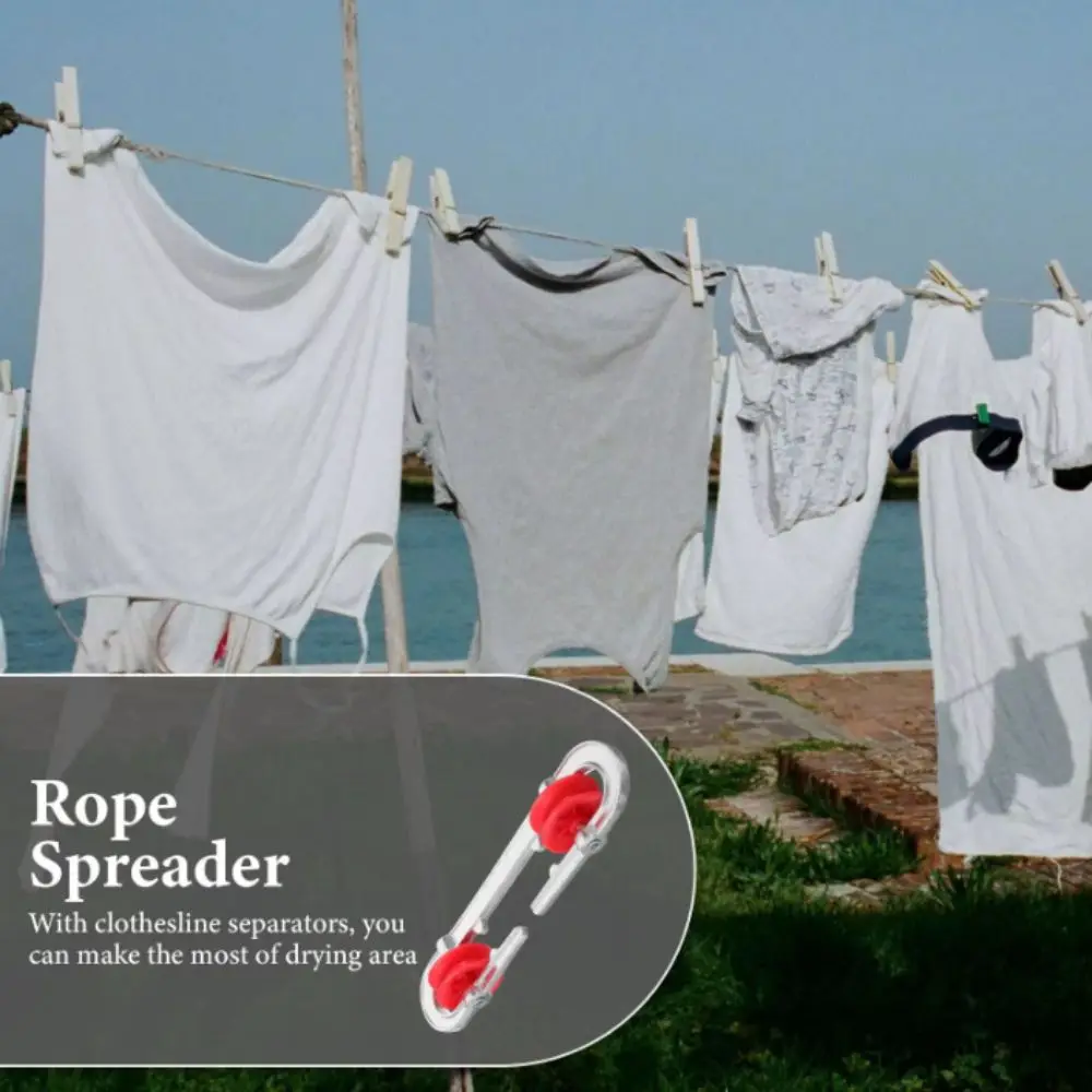 Aluminum Plastic Clothesline Separator Heavy Duty Small Size Clothesline Pulley Outdoor Use Weatherproof Laundry Line Tightener