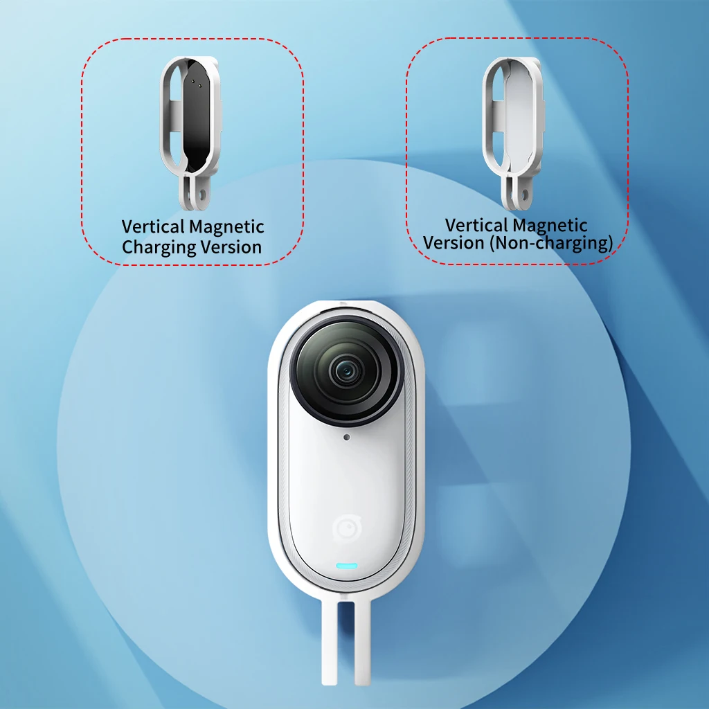 Вертикальный горизонтальный магнитный адаптер, крепление для зарядки через USB для Insta360 Go 3/3S, пластиковая защитная рамка, клетка, кронштейн для экшн-камеры