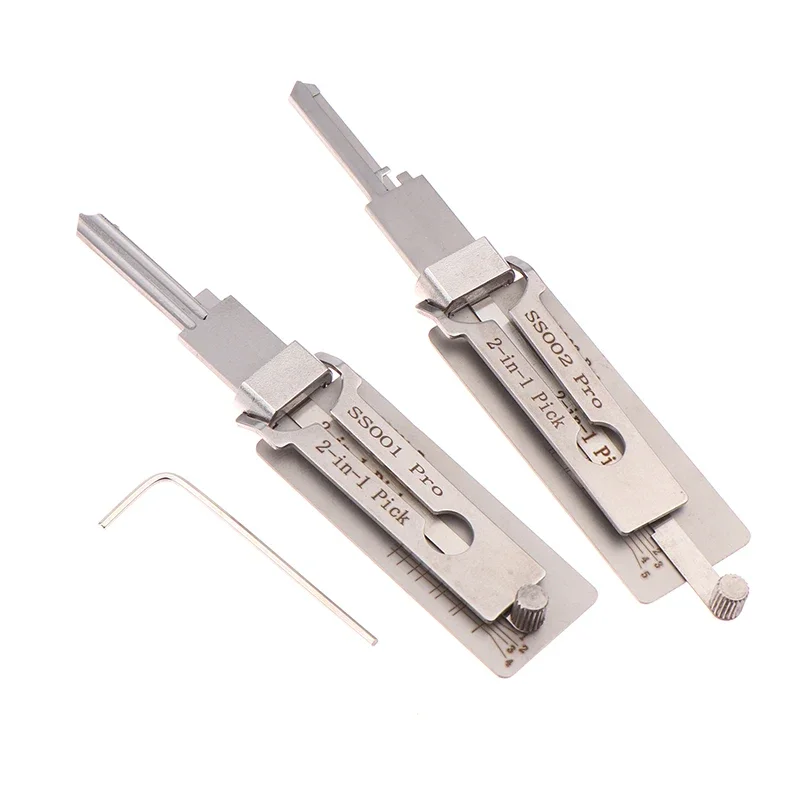 

2-in-1 Key Decoder SS001 Precision Hook and Pick Set Lock Decoder Car Maintenance Hand Measuring Tool O-ring Pickup Repair Kits