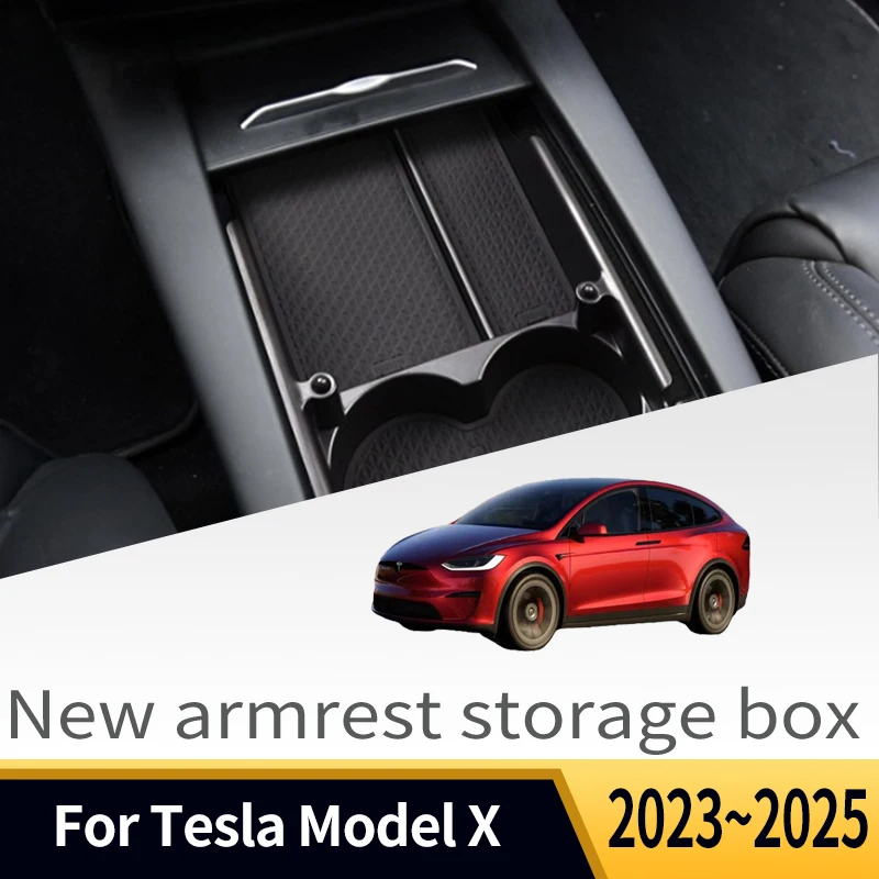 

Auto Parts Suitable For Tesla Model X 2023~2025 Car Central Control Armrest Box Storage Box Multifunctional Accessories Car Tool