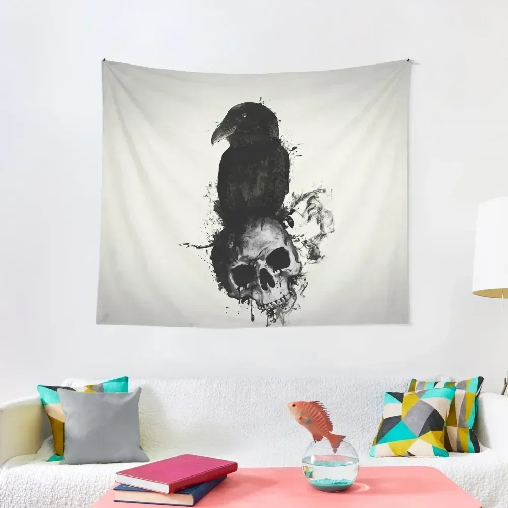 

Raven and Skull Tapestry House Decor Bedrooms Decorations Wall Hanging Wall Anime Decor Tapestry