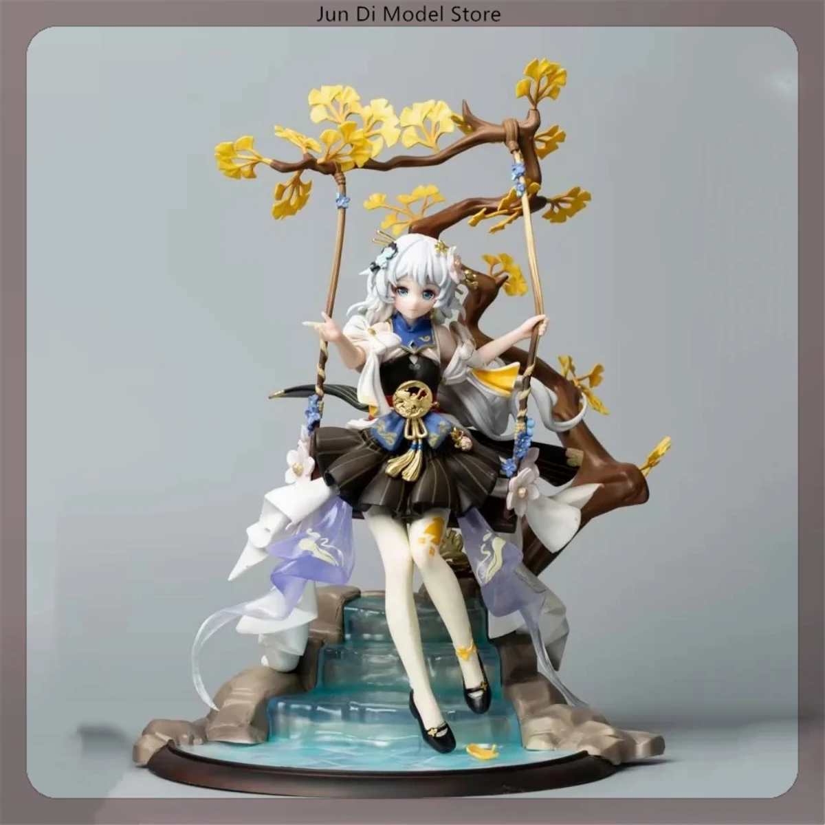 

28cm Honkai Impact Theresa Apocalypse Sit On The Swing Game Girl Figure Model Statue Collection Desktop Decoration Ornament Toys