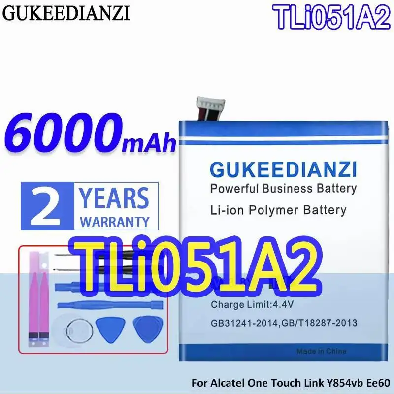 Tli051a2 Высокоэффективный аккумулятор для маршрутизатора, прочный 6000 мАч для Alcatel One Touch Link Y854vb Ee60 Tli051a2 Высокоэффективный аккумулятор для маршрутизатора, прочный 6000 мАч для Alcatel One Touch Link Y854vb Ee60