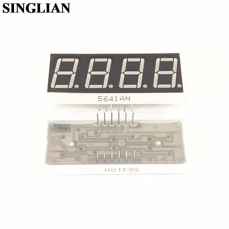 Four In One 0.56 Inch Red Highlighted Digital Display Tube 4 Bit Common Yin/Yang