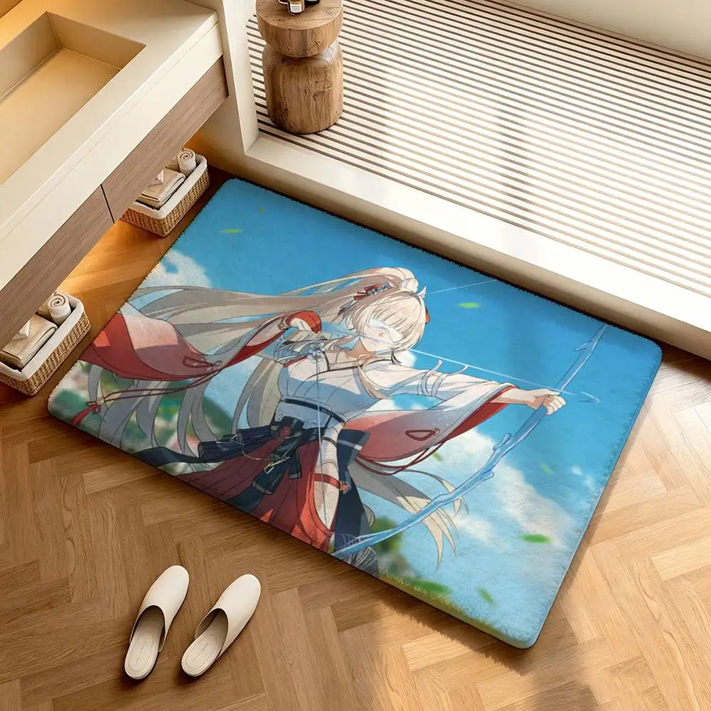 H-Hiyuki-S FanArt WUWA  Shower Room Absorbent Small Floor Mat Soft Comfortable Decorative Foot Mat