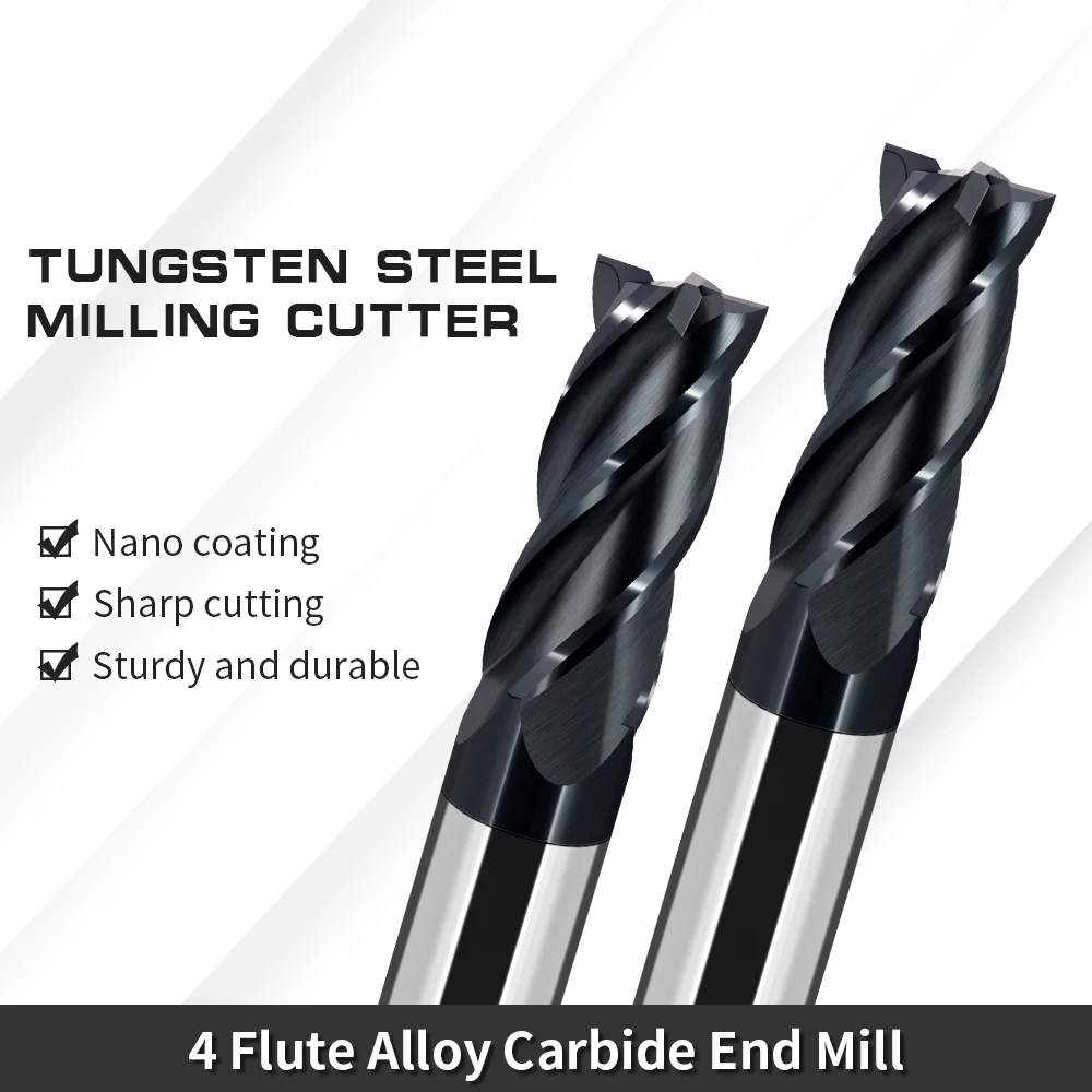 Carbide Fresadora Flauta Tungstênio End Mill Máquina Cnc Ferramentas de Corte 8×7 8×2 8×7 8×2 Hrc45