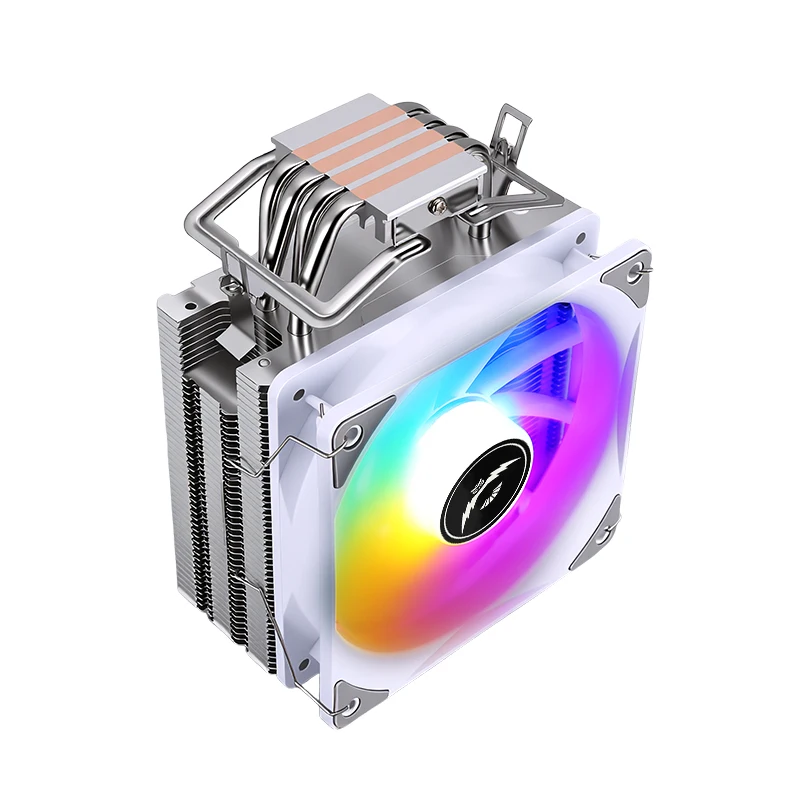 치우아임 120mm RGB 팬 X99 CPU 쿨러 4개 히트파이프 블랙 앤 화이트 인텔 LGA115x 1200 1700 2011-3 2066 AM4 AM5 i7 호환 썸네일 3