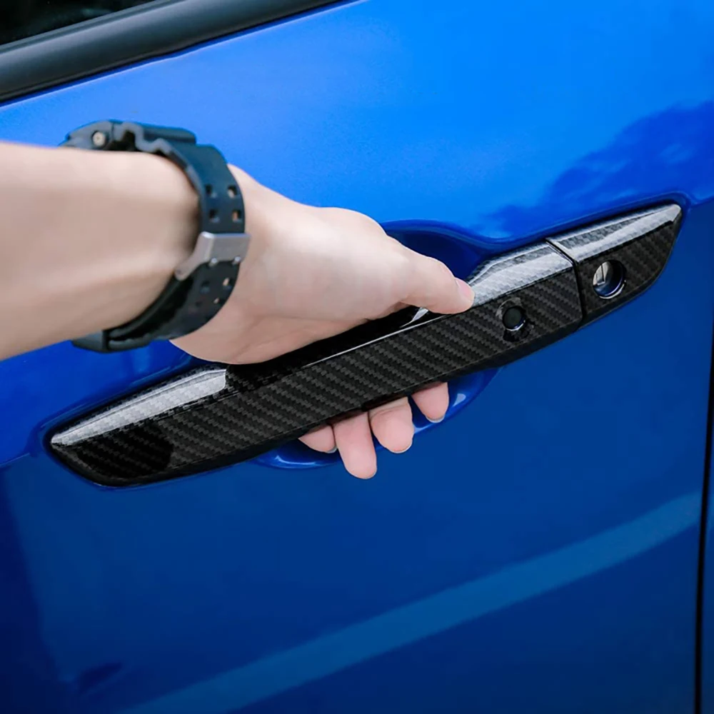 For Honda Civic 2016-2018 2019 2020 2021 Carbon Fiber Center Armrest Box Cover Panel Trim Console Arm Rest Storage Box Lid Cover view 4