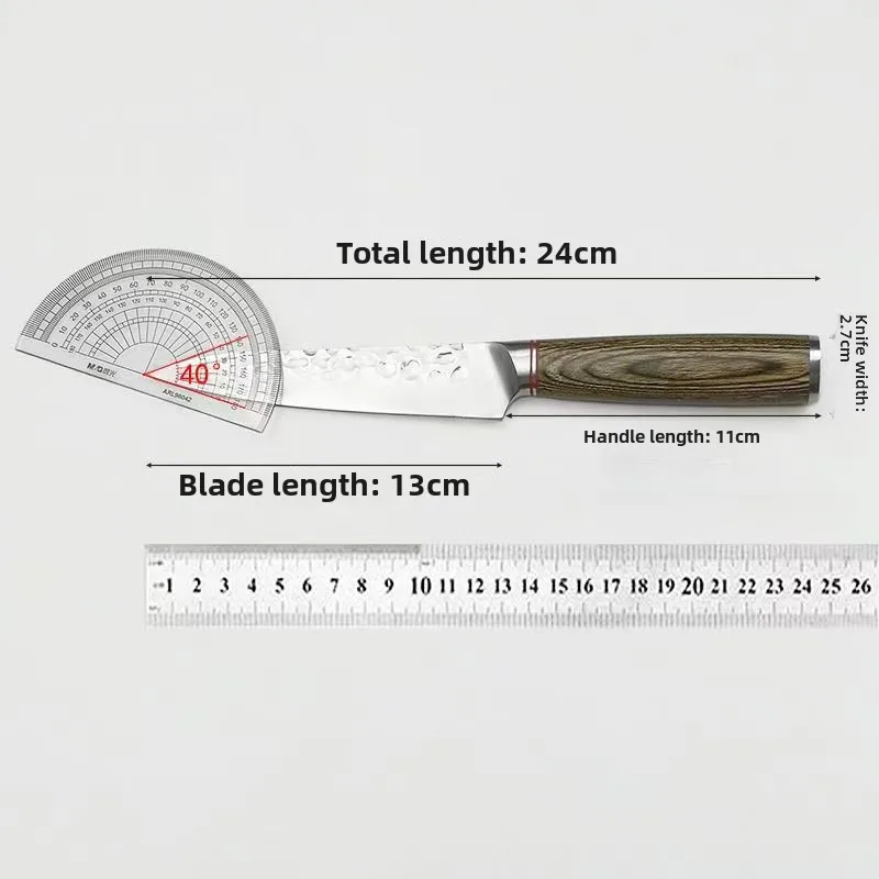Hand-Forged Hammered Kitchen Universal Knife Fruit Knife Cleaver Sharp Durable Kitchen Multi-Purpose Knives image 6