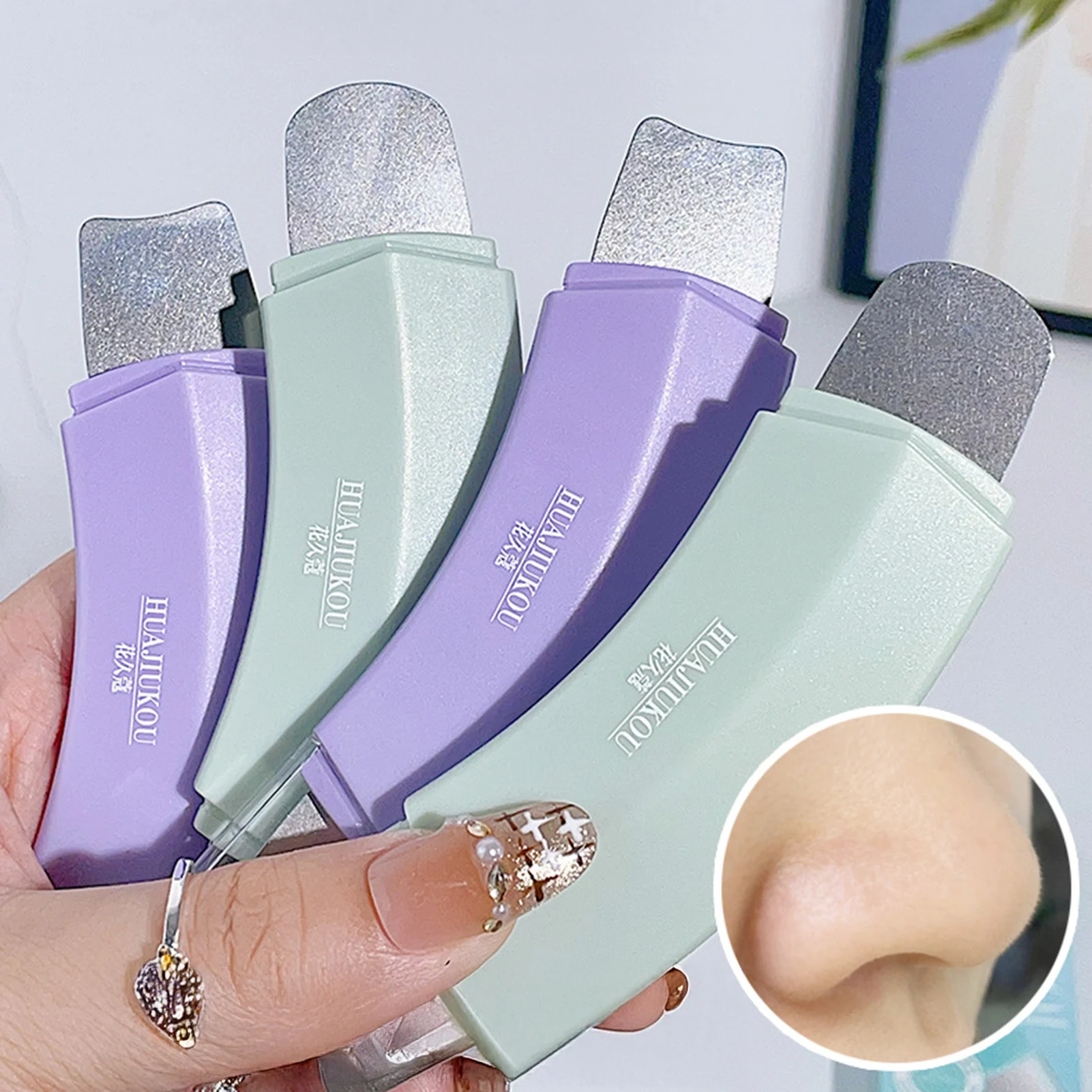 Outil d'élimination des points noirs et des points blancs, nettoyage en profondeur à Double tête pour le nez et le visage, nettoyeur de pores de la peau, outils de beauté pour soins de la peau