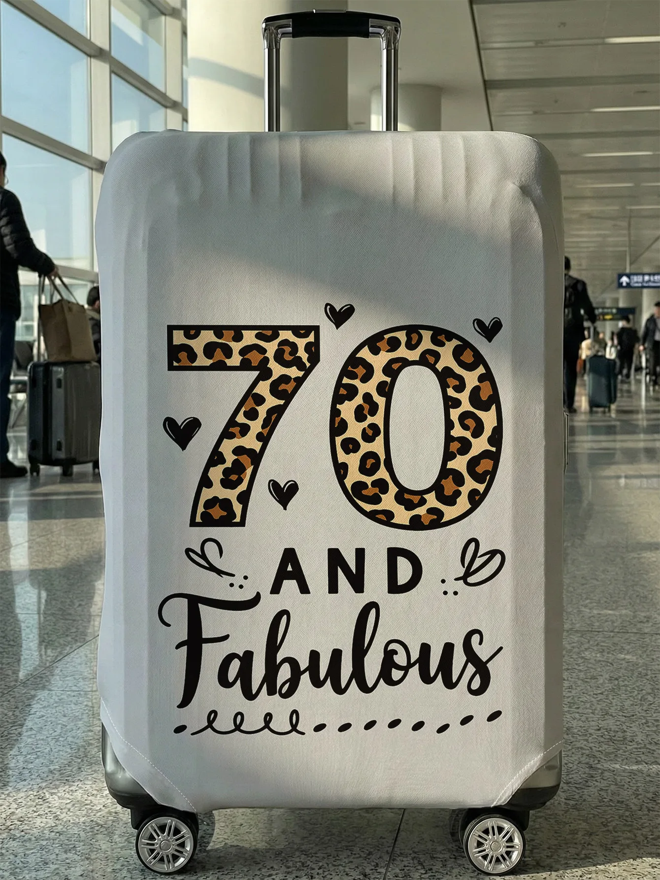 Leopard print digital printed luggage protection case, suitable for 18-32 inch luggage cases, luggage handle gloves, travel acce