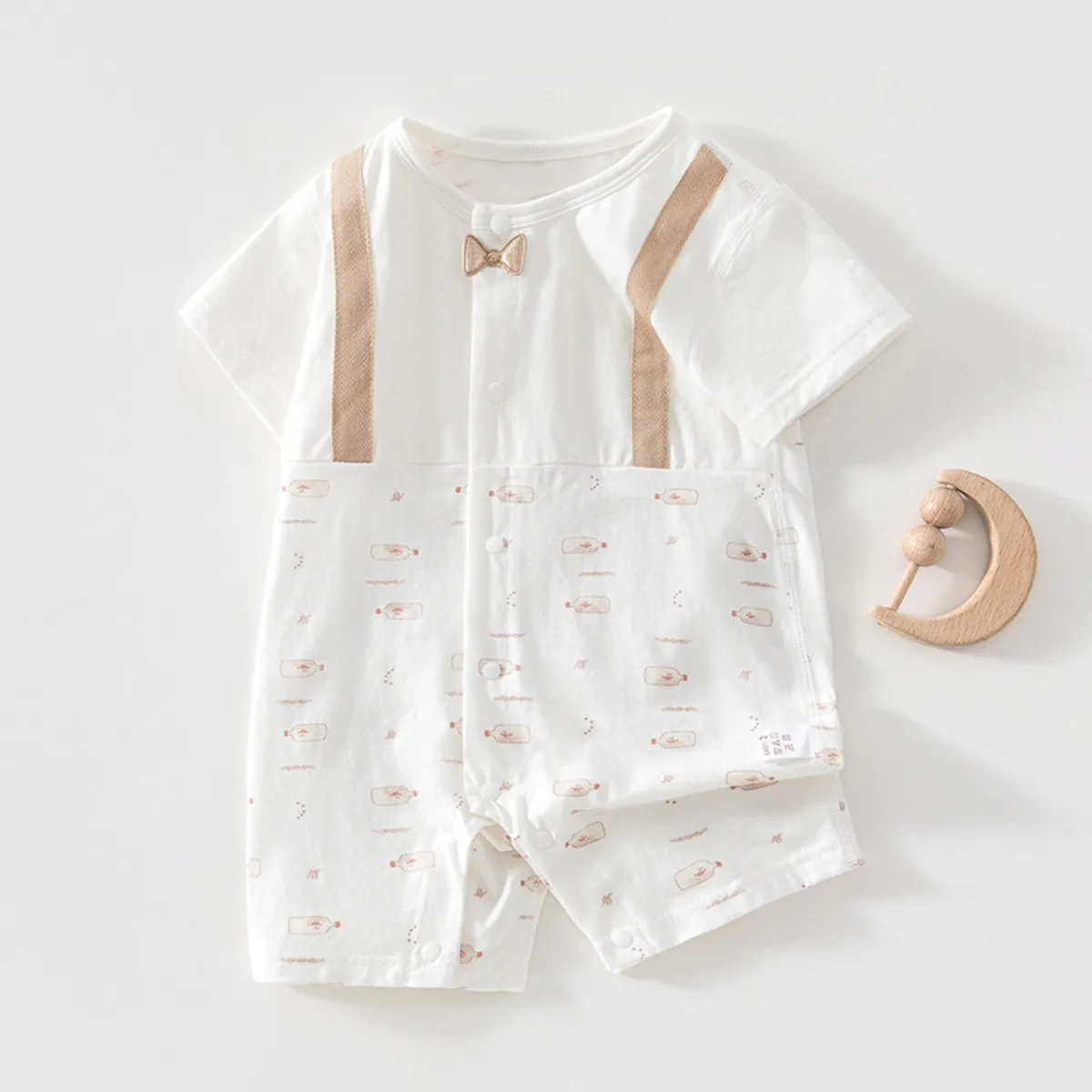 New Arrival Baby Boy Girl 100% Cotton Breathable Onesie 6-18M Kid Summer Lightweight Jumpsuit Newborns Stylish Comfy Bodysuit