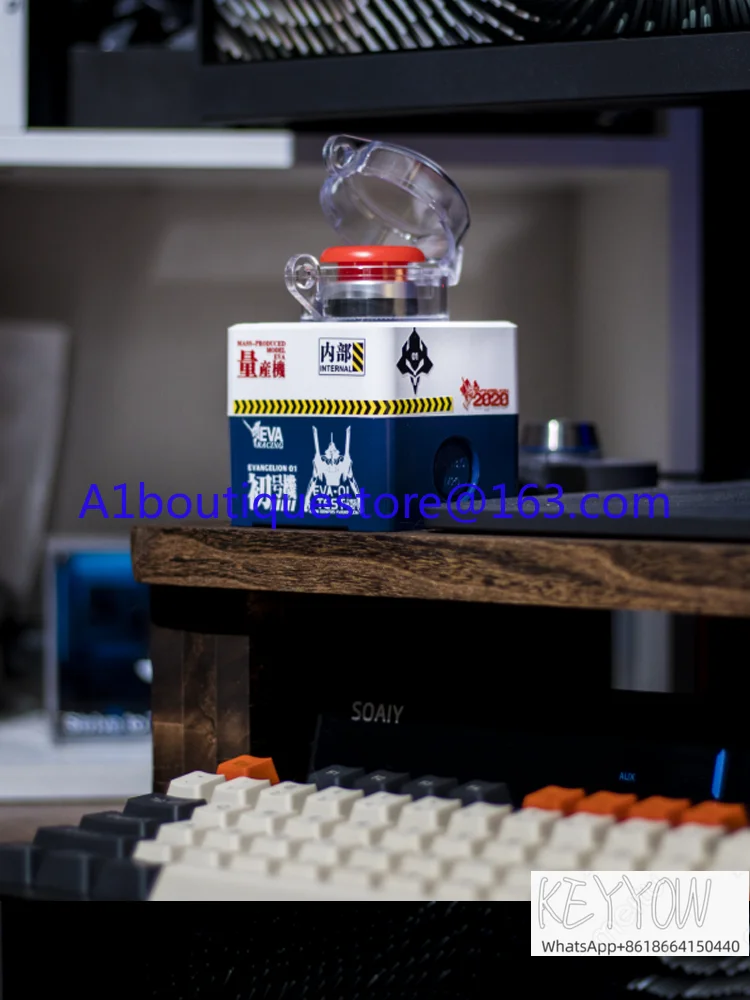 Wireless desktop computer desktop switch, external wireless remote power button, nuclear bomb major decision button