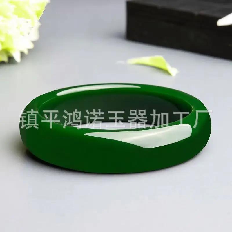 

Xinjiang Hotan Bracelet, Spinach Green Jadeite , Women's Jewelry