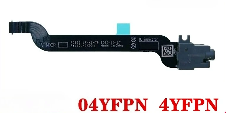 New Original for Dell Latitude 7320 E7320 Headphone Hole Headphone Audio Hole Phone Jack Spring Headphone Connector 04YFPN 4YFPN