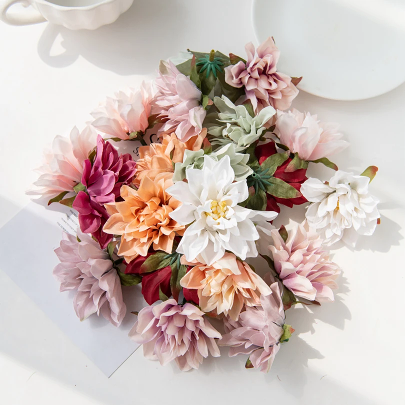 Flores artificiales, estambre de seda, Gerbera, decoración para el hogar, habitación, boda, regalo artesanal, jardín, álbum de recortes, accesorios para coronas de Festival