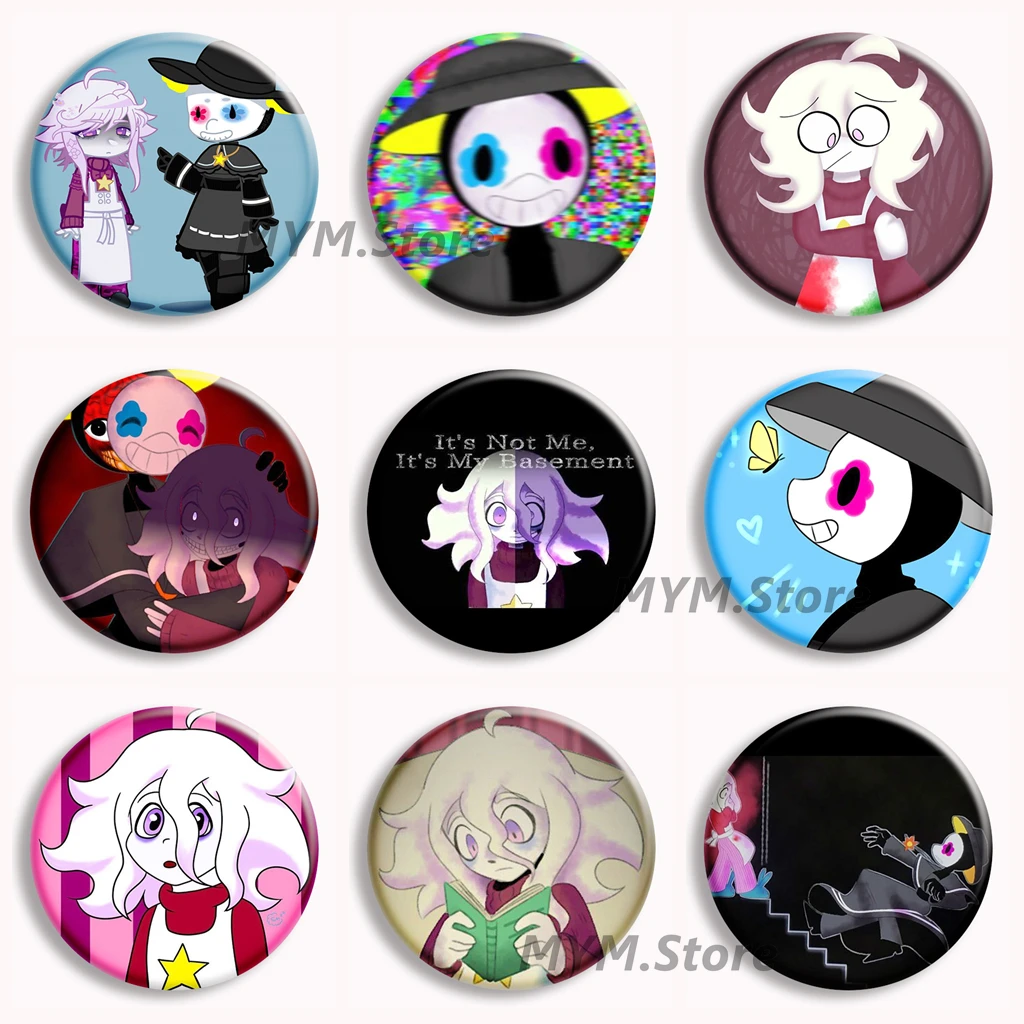 Game It's Not Me, It's My Basement Soft Button Pin Embry and Dr D Light Anime Brooches Badge Bag Decor Accessories Gamer Collect
