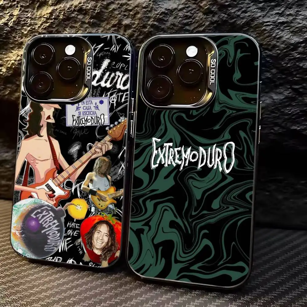 

E-Extremoduro Raw Spanish Rock Band Phone Case For iPhone 17,16,15,14,13,12,11 Plus,Pro Max,XS,Colorful Silver Black Cover